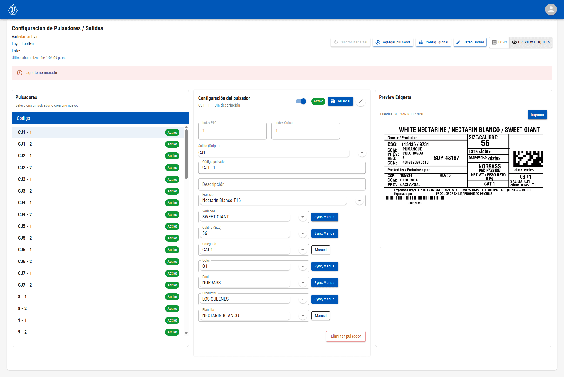 Vista previa de etiqueta ZPL en tiempo real