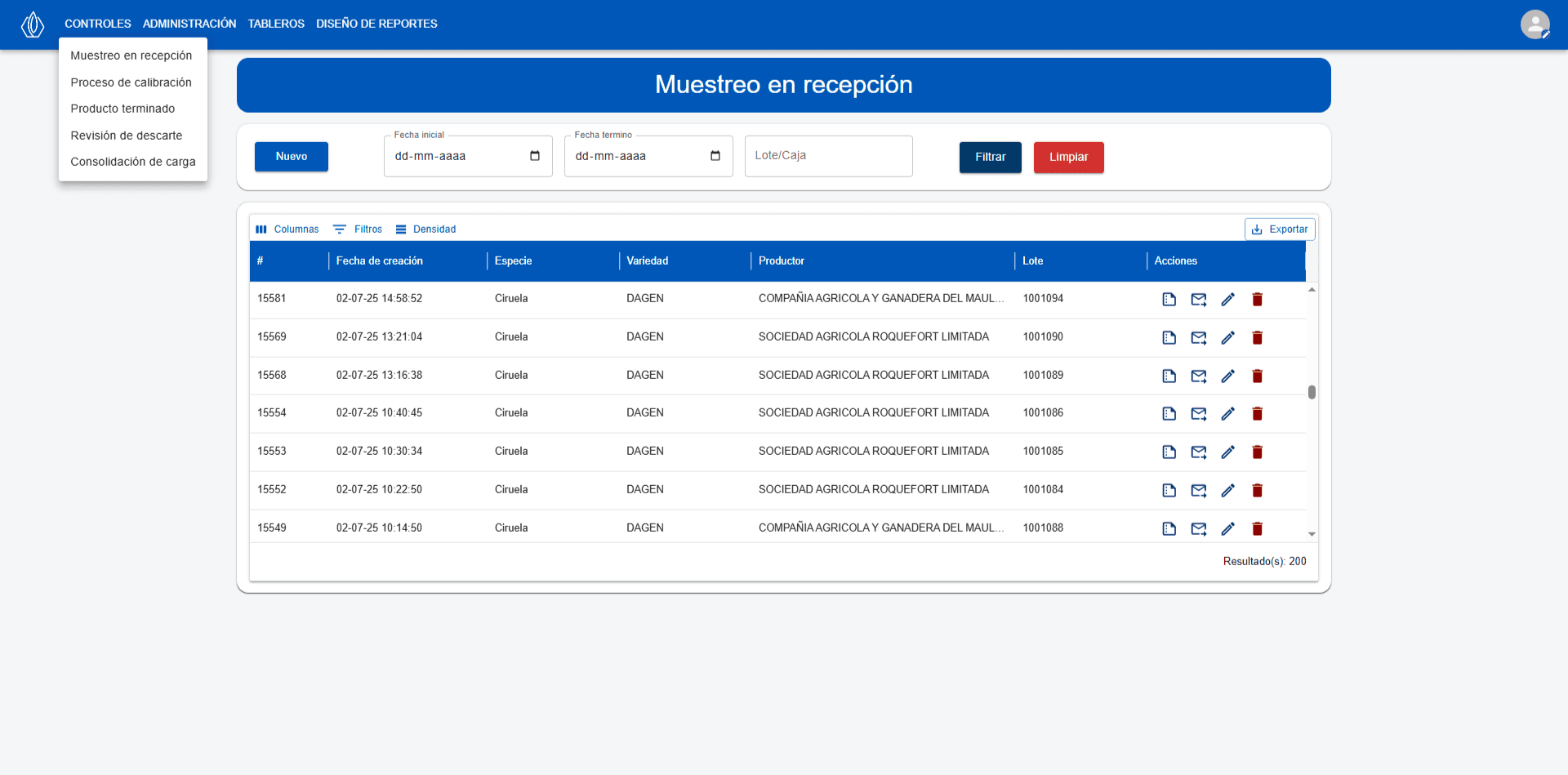 Daia Calidad Dashboard