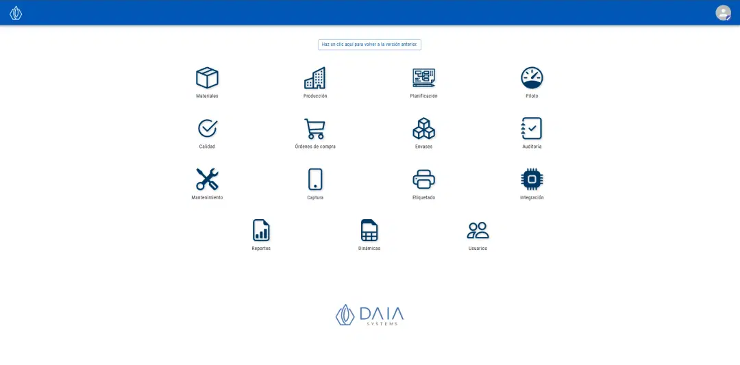 Daia ERP Screenshot